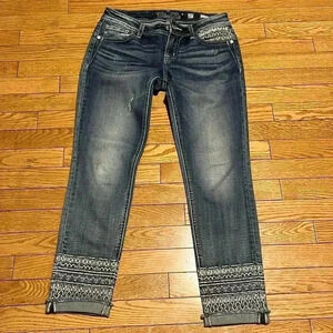 [Sz27]Miss Me Embroidered  Signature Ankle Skinny jeans